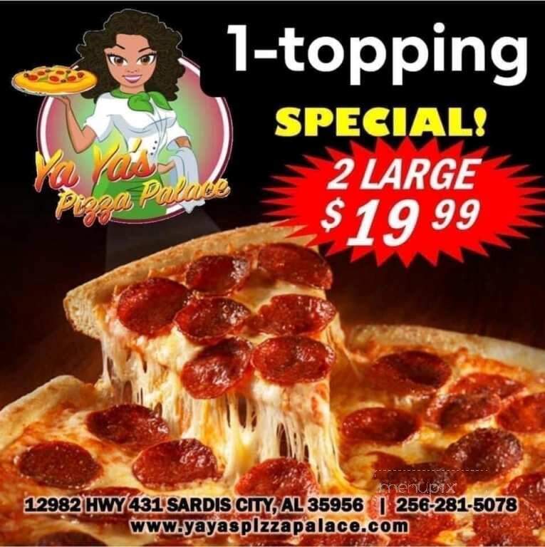 Ya Ya's Pizza - Sardis City, AL menu_pic