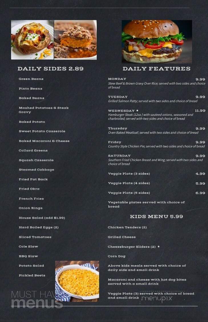 Carolina Farmhouse Restaurant - Forest City, NC menu_pic