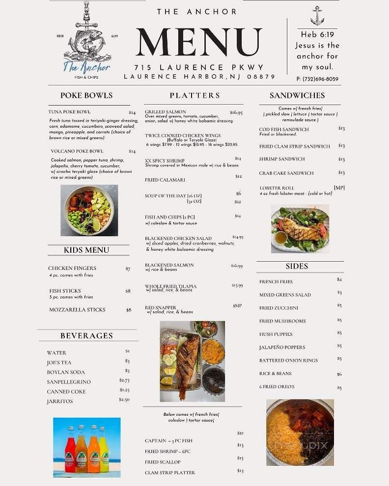 The Anchor Fish & Chips - South Amboy, NJ menu_pic