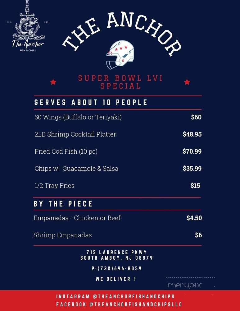 The Anchor Fish & Chips - South Amboy, NJ menu_pic