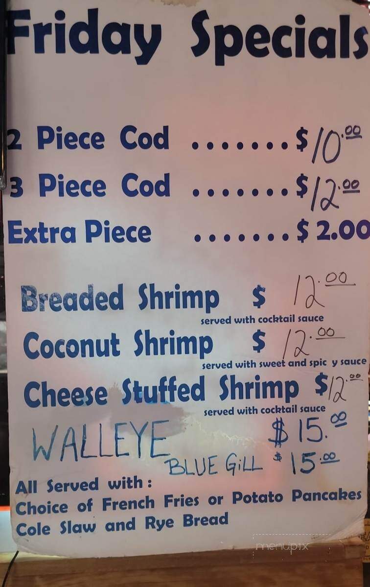 Badger Bobs - Delavan, WI menu_pic
