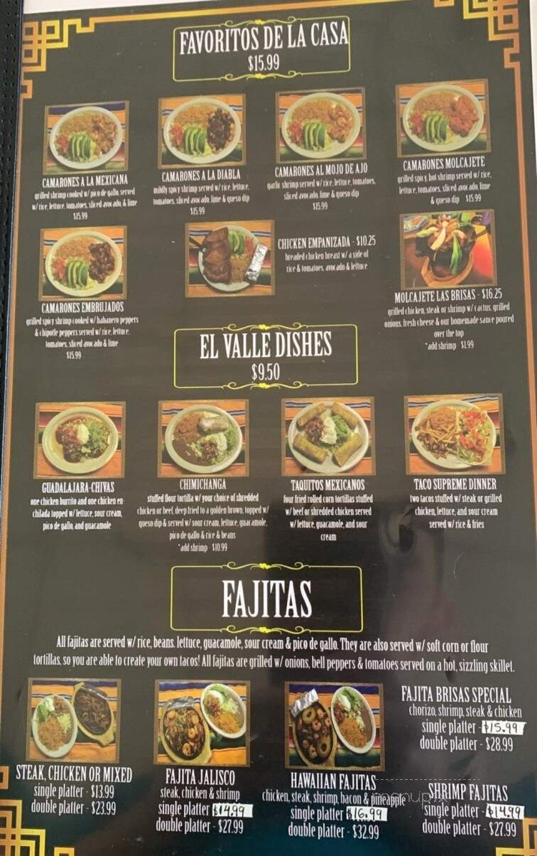 Las Brisas Mexican Restaurant - Pevely, MO menu_pic