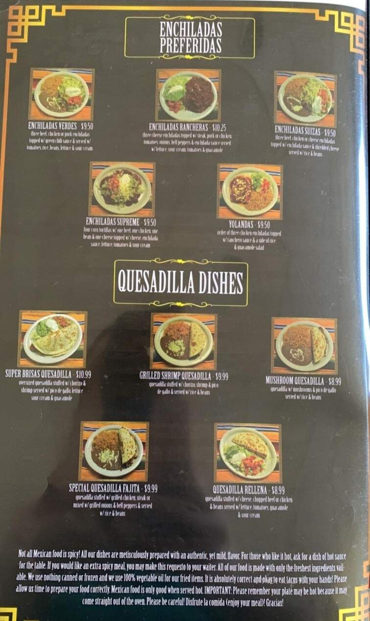 Las Brisas Mexican Restaurant - Pevely, MO menu_pic