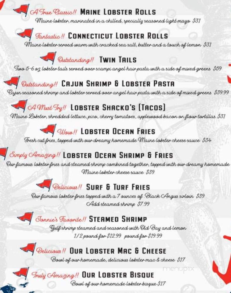 The Lobster Shack - Jeannette, PA menu_pic