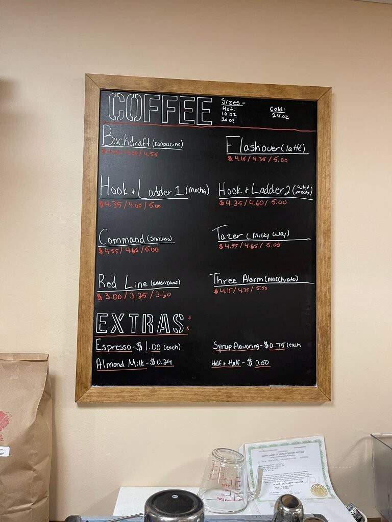 Brent's Firehouse Coffee - Camanche, IA menu_pic