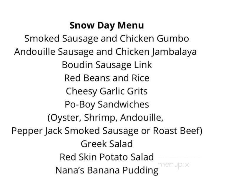 Gumbo Stop Cafe - Huntington, WV menu_pic