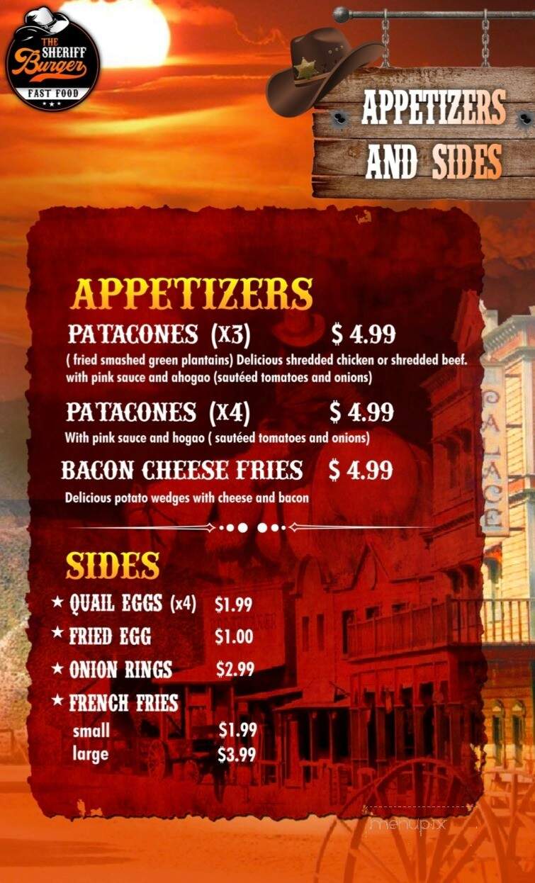 The Sheriff Burger - Simpsonville, SC menu_pic