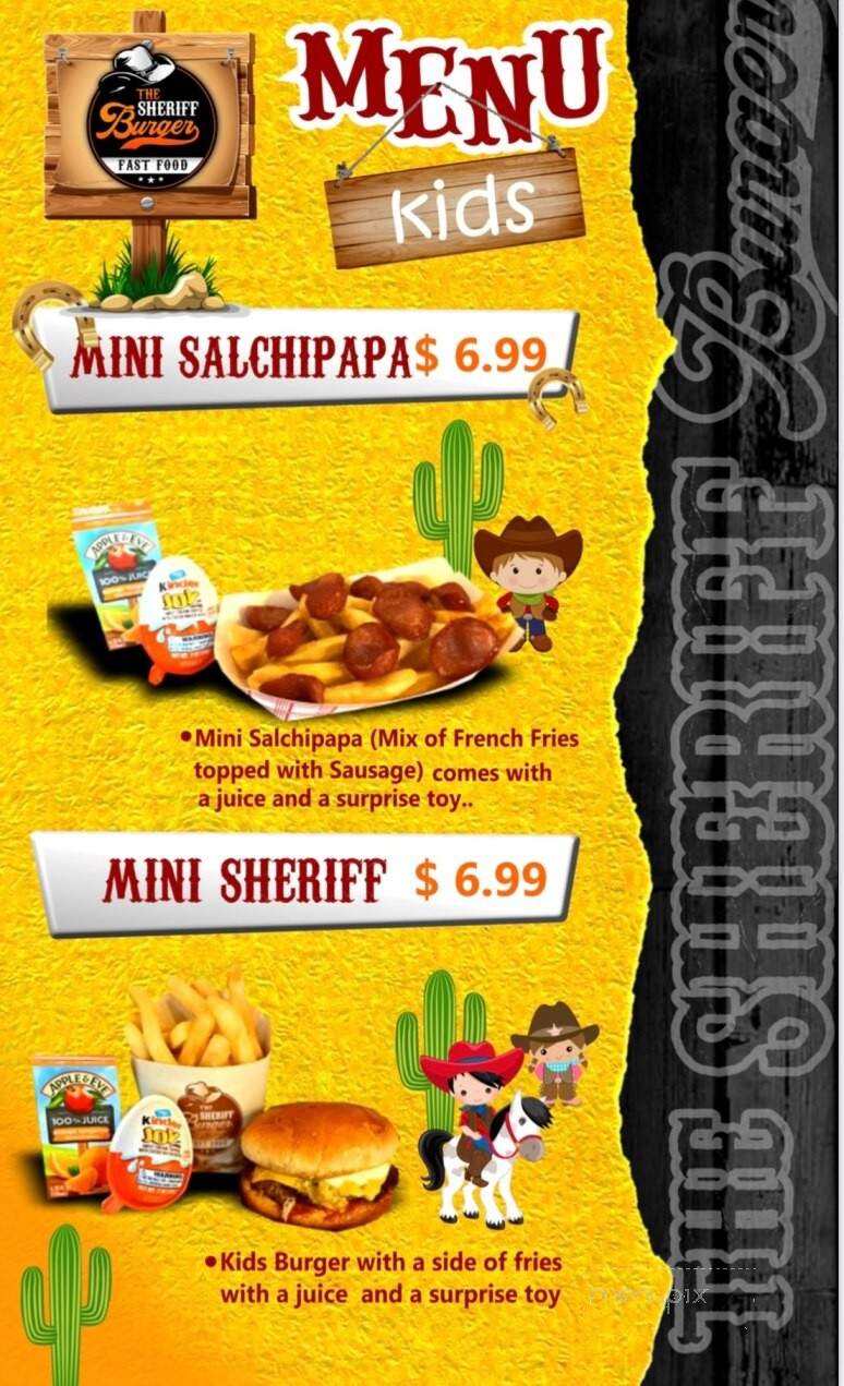 The Sheriff Burger - Simpsonville, SC menu_pic