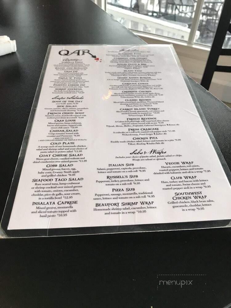 Queen Anne's Revenge - Beaufort, NC menu_pic