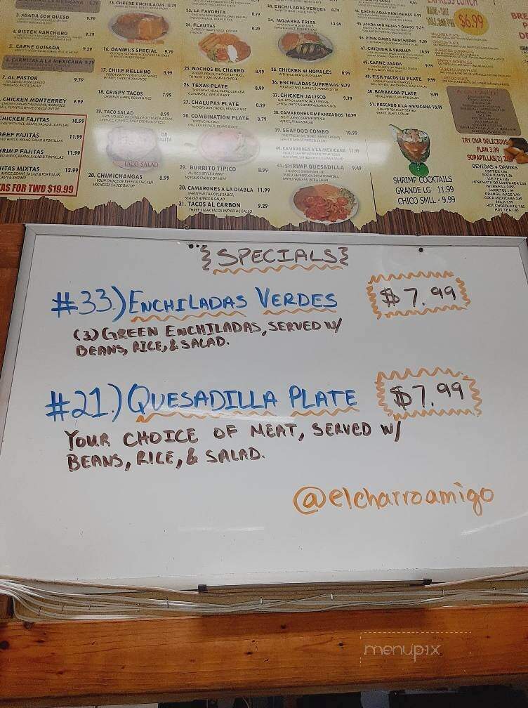 El Charro Amigo - Canyon Lake, TX menu_pic