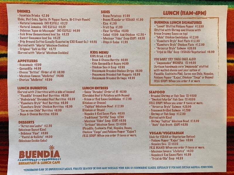 Buendia Breakfast & Lunch Cafe - Tucson, AZ