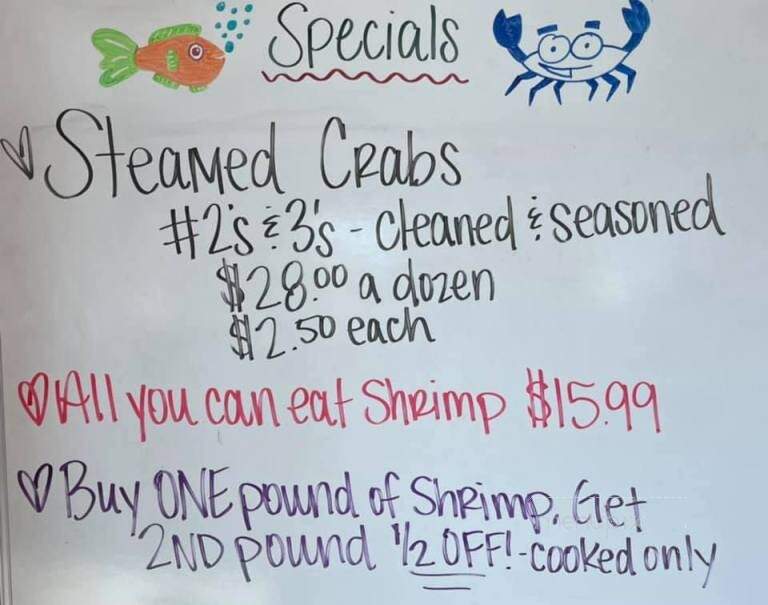 Story's Seafood - Hertford, NC menu_pic