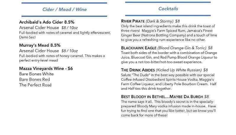 Drowning Fish Brewing - Bethel Park, PA menu_pic