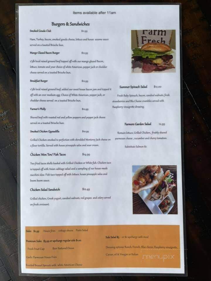 Burton's Farmhouse - Paoli, IN menu_pic