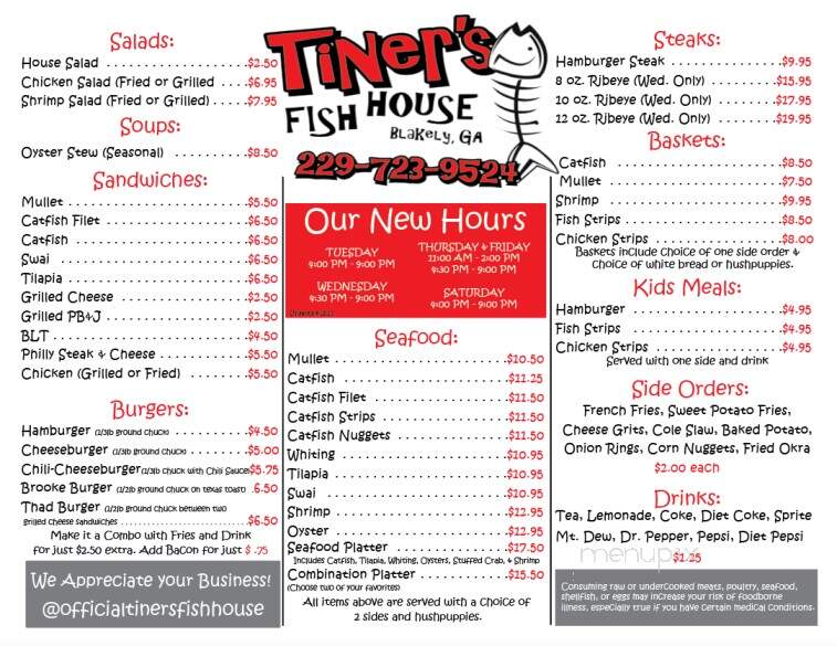 Tiner's Fish House - Blakely, GA