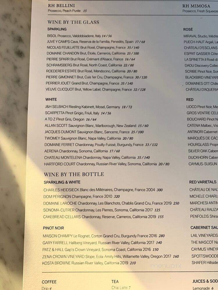 RH Rooftop Restaurant - Jacksonville, FL menu_pic