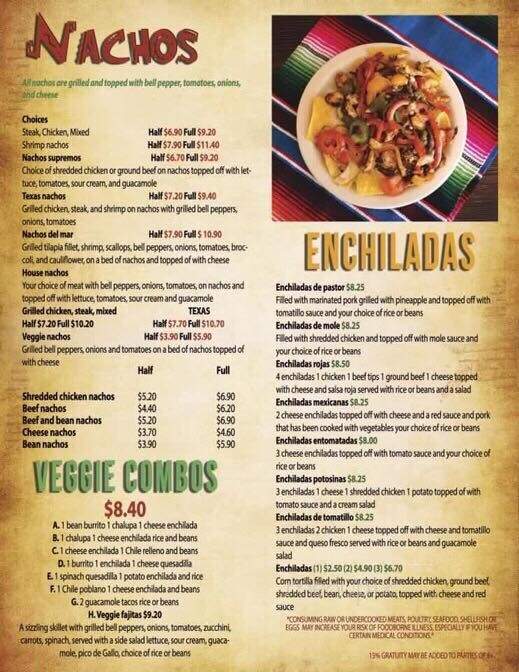 El Maguey Mexican Restaurant - Brooklet, GA menu_pic