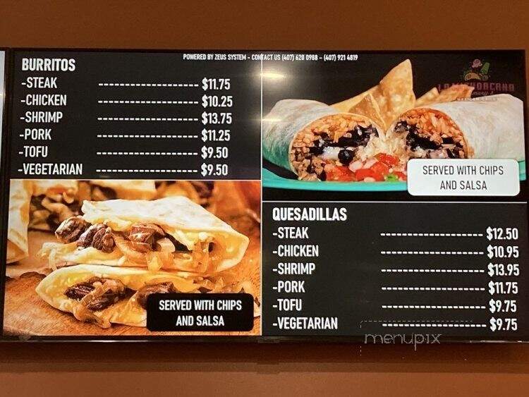 La Michoacana Creamery and Mexican Grill - Augusta, GA menu_pic