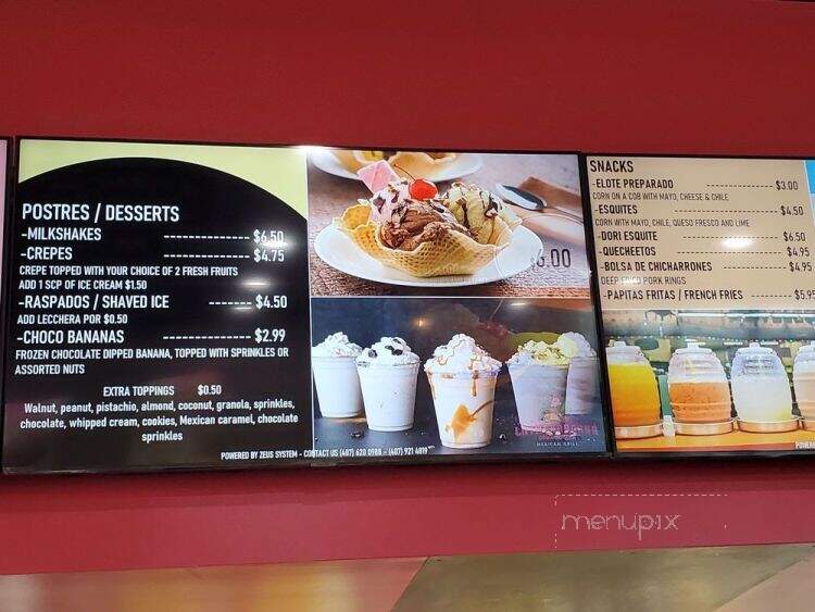 La Michoacana Creamery and Mexican Grill - Augusta, GA menu_pic