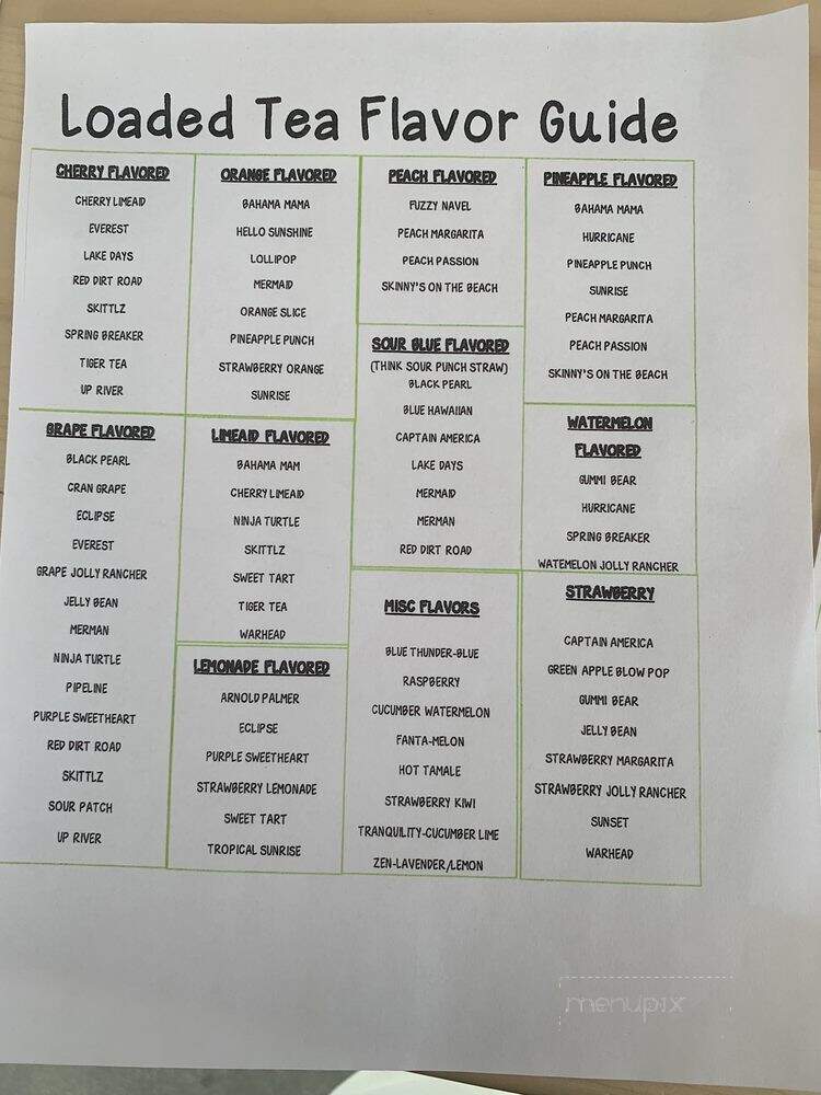Sunshine Nutrition - Hoover, AL menu_pic