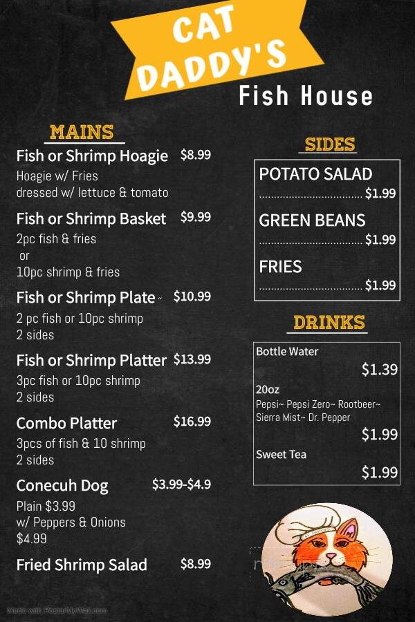 Cat Daddy's Fish House - Biloxi, MS menu_pic