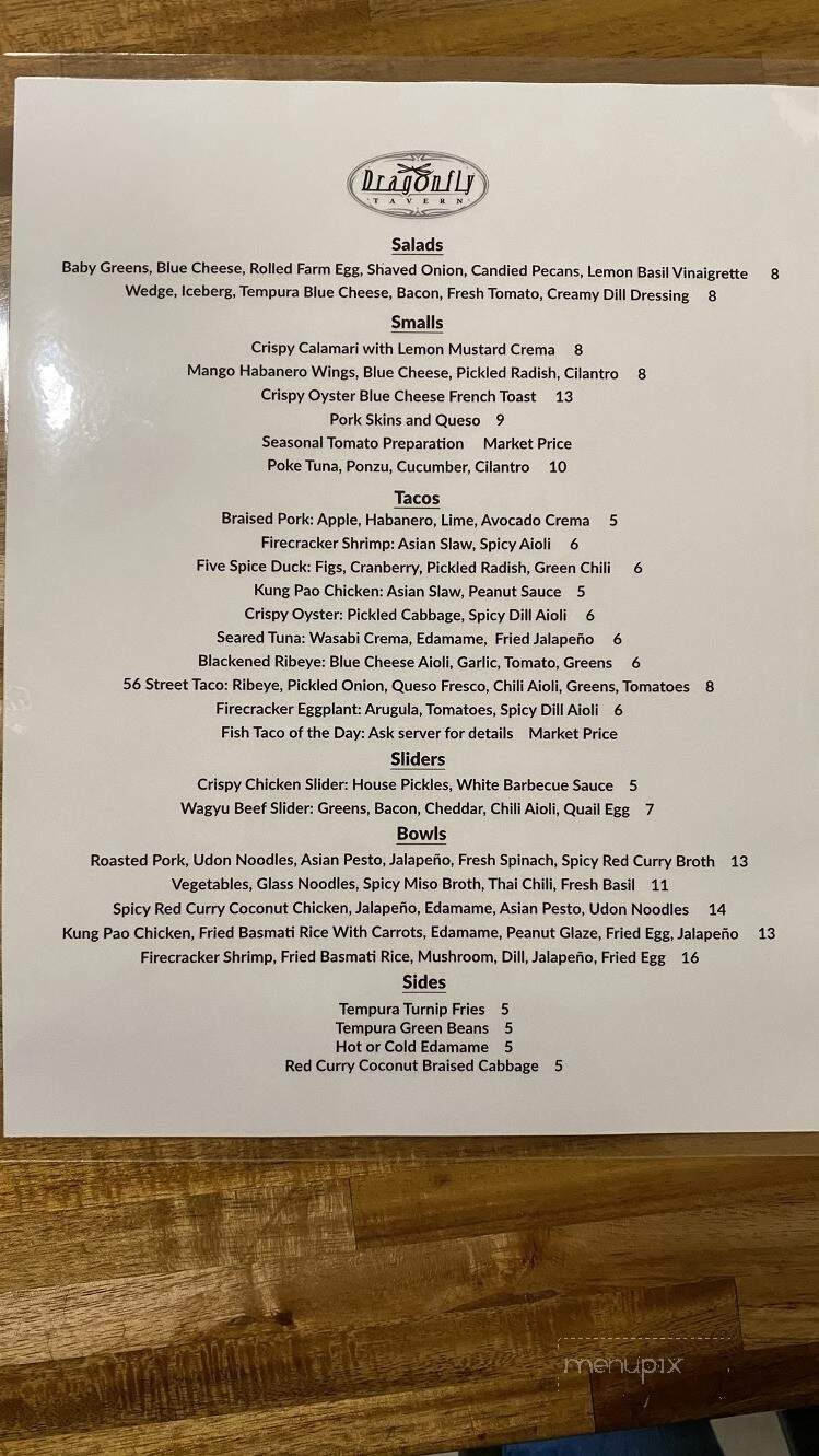 Dragonfly Tavern - Daphne, AL menu_pic