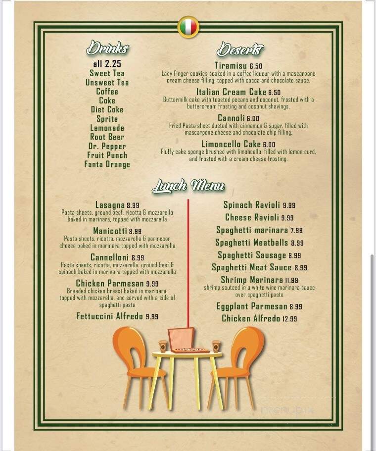 Verona Italian Grill - Petal, MS menu_pic