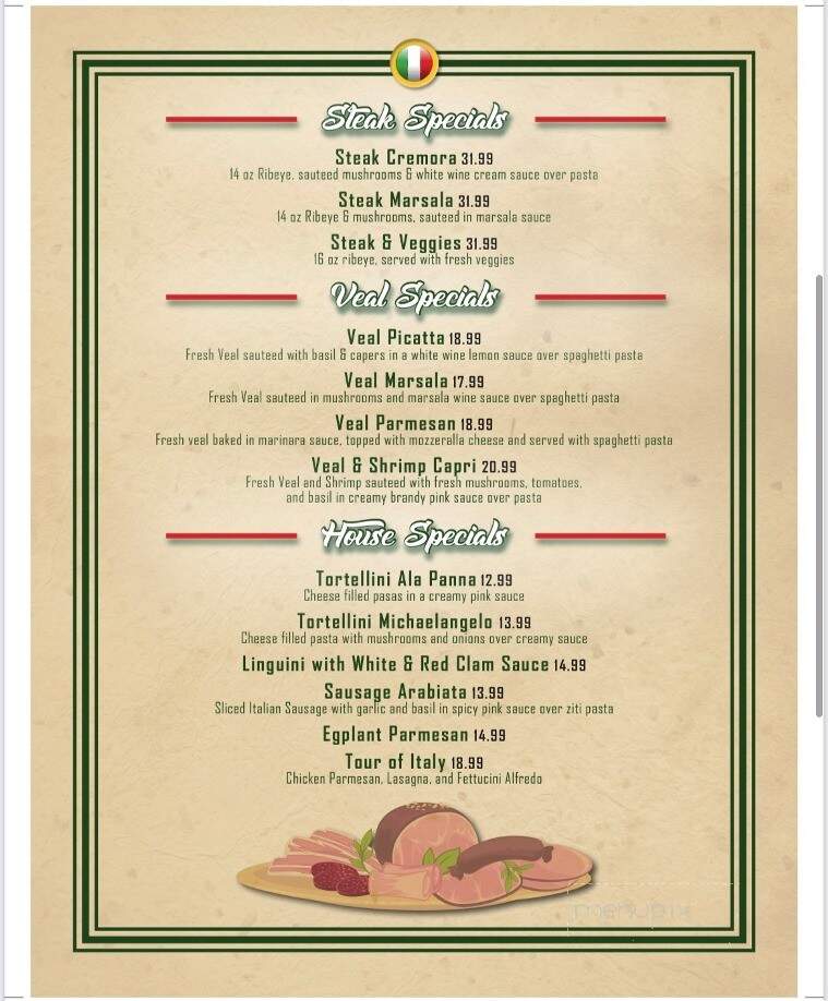 Verona Italian Grill - Petal, MS menu_pic