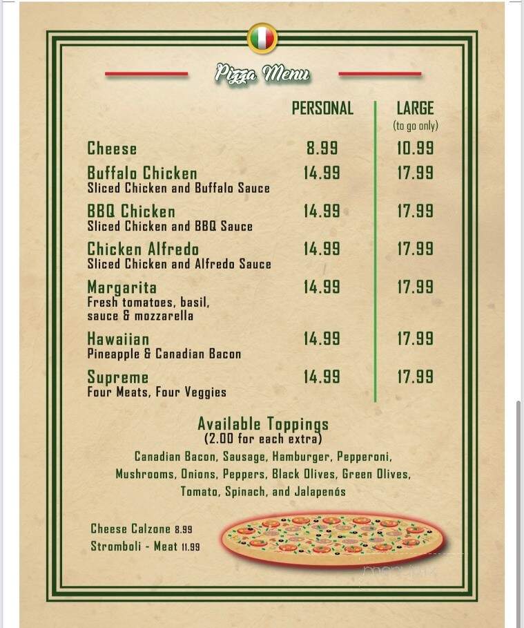Verona Italian Grill - Petal, MS menu_pic