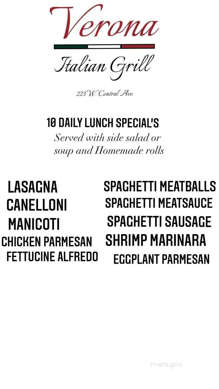 Verona Italian Grill - Petal, MS menu_pic