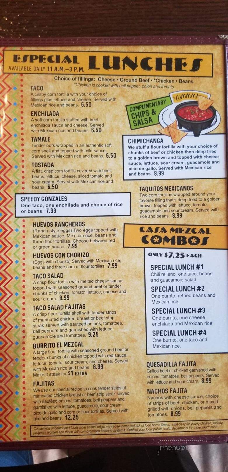 Casa Mezcal Mosinee - Mosinee, WI menu_pic