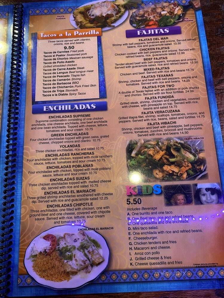 El Mariachi Mex & Grill - Washington, NC menu_pic