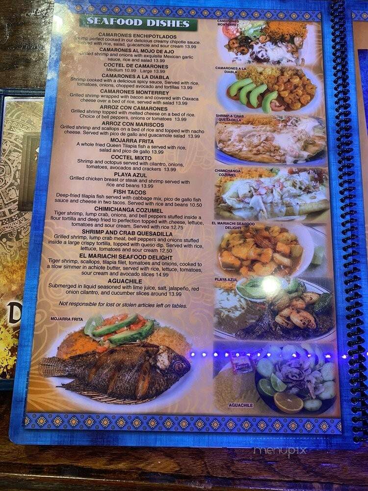 El Mariachi Mex & Grill - Washington, NC menu_pic