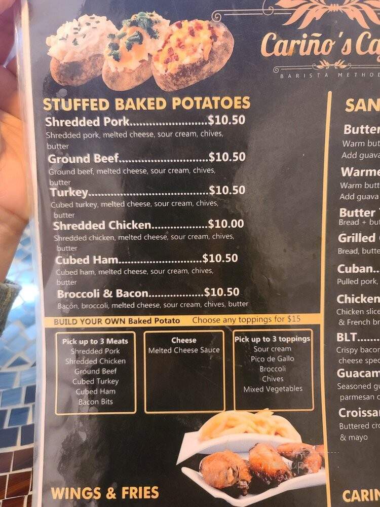 Carinos Cafe - Kissimmee, FL menu_pic