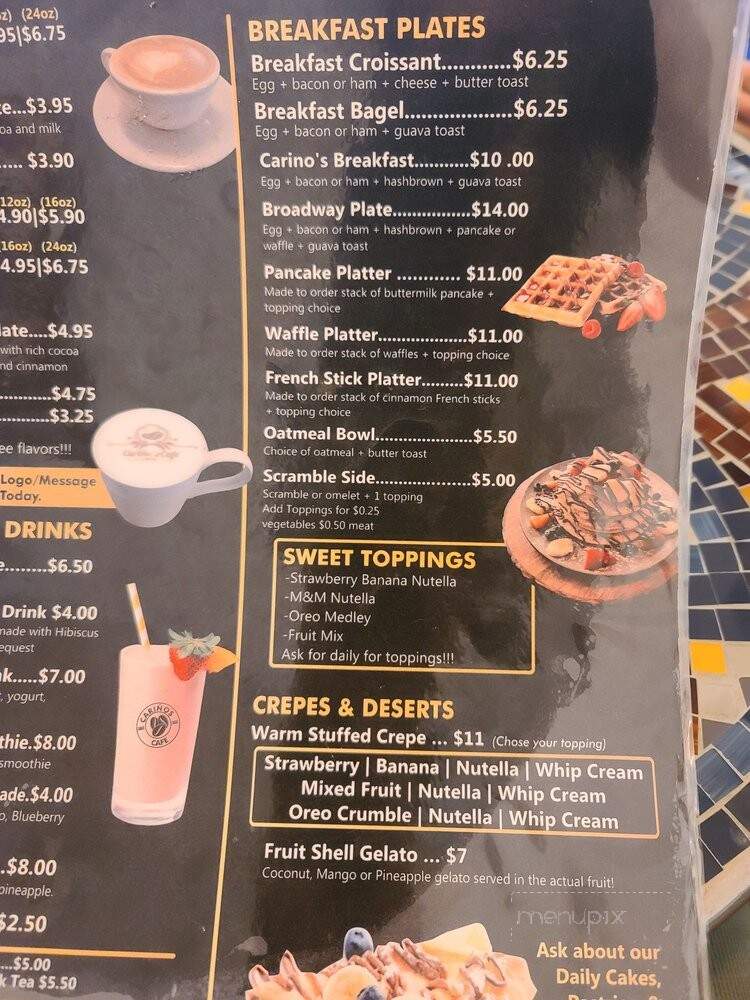Carinos Cafe - Kissimmee, FL menu_pic