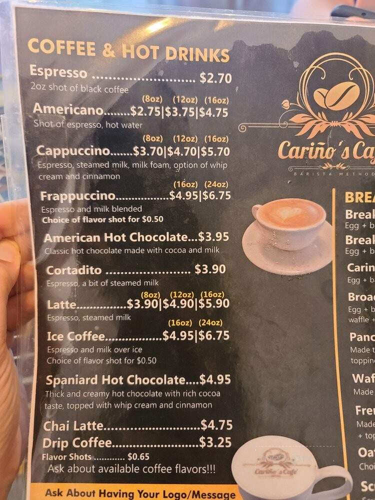 Carinos Cafe - Kissimmee, FL menu_pic
