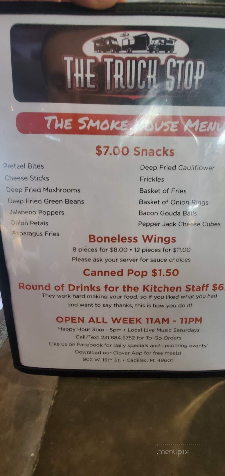 The Truck Stop - Cadillac, MI menu_pic