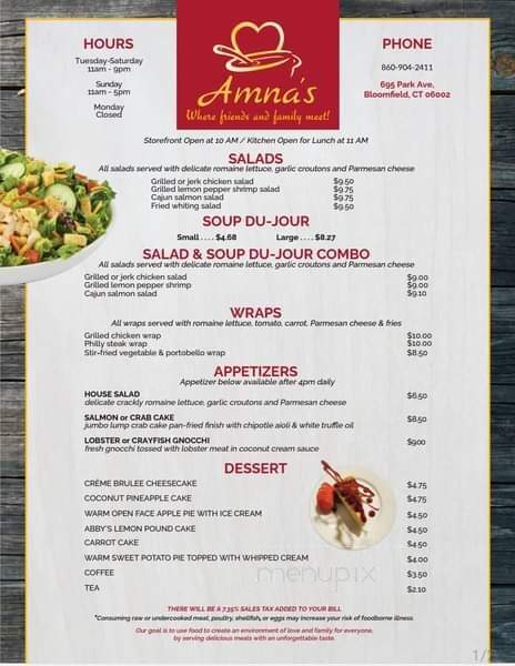 Amna's Restaurant - Bloomfield, CT