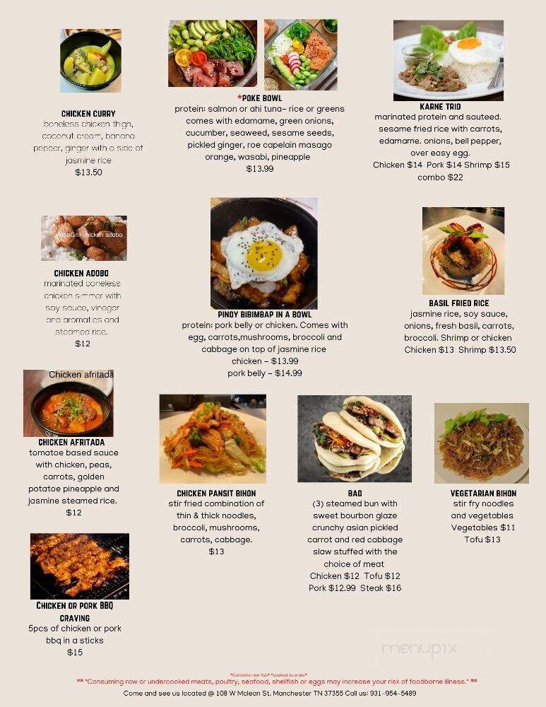 Kubo Grill - Manchester, TN menu_pic