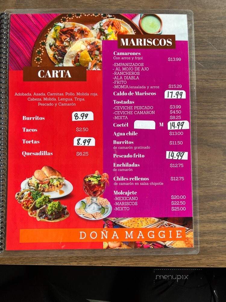La Cocina de Dona Maggie - Porterville, CA menu_pic