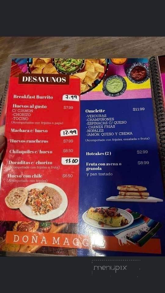 La Cocina de Dona Maggie - Porterville, CA menu_pic
