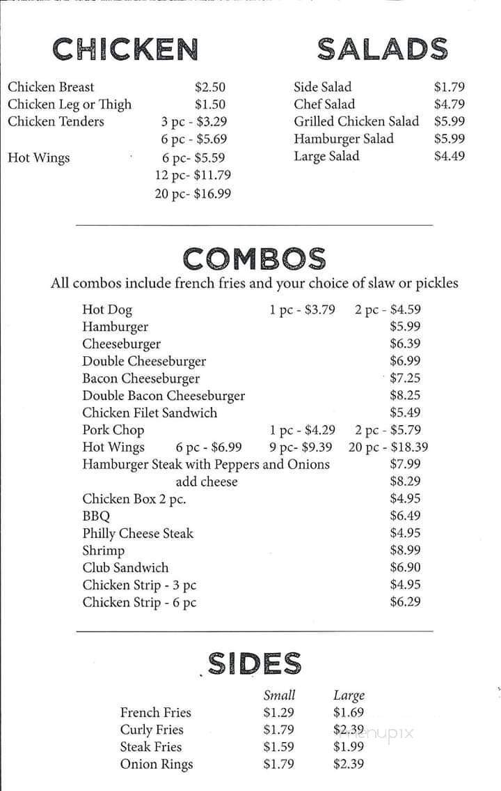Ole Schoolhouse Grill - Fork, SC menu_pic