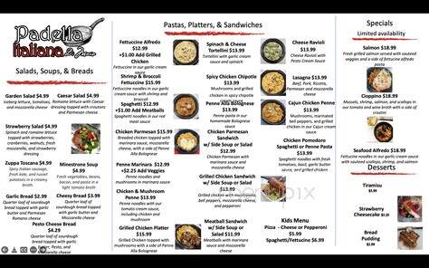 Padella Italiana Di Mario - Stockton, CA menu_pic