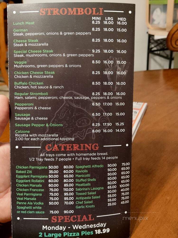 Benny's II Pizzeria - Effort, PA menu_pic