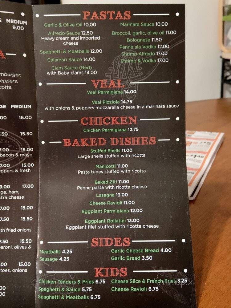 Benny's II Pizzeria - Effort, PA menu_pic