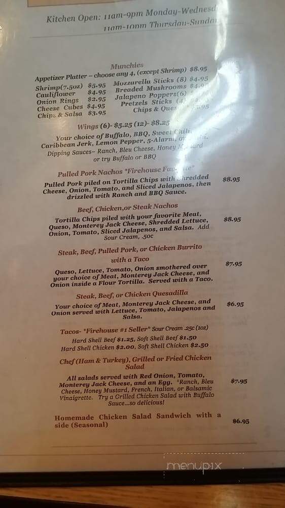 Christine's Firehouse - North Kansas City, MO menu_pic
