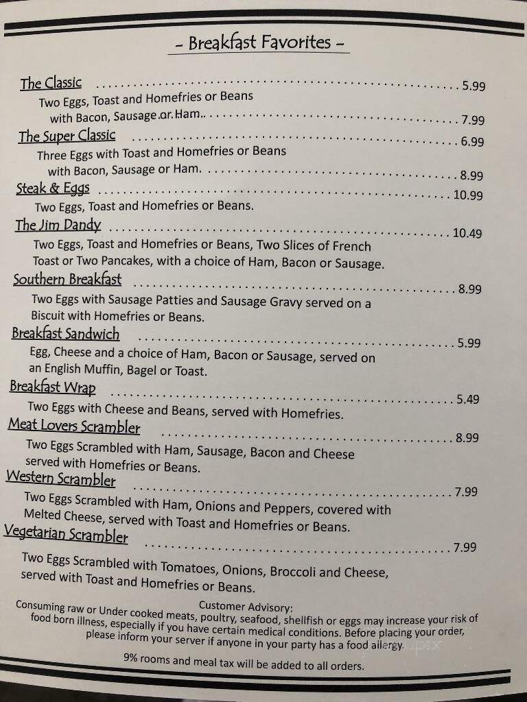 Wyatts Family Restaurant - Franklin, NH menu_pic