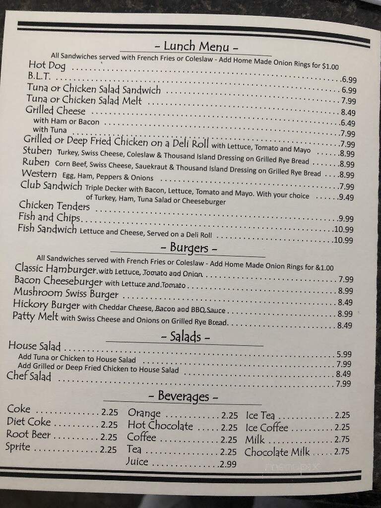 Wyatts Family Restaurant - Franklin, NH menu_pic