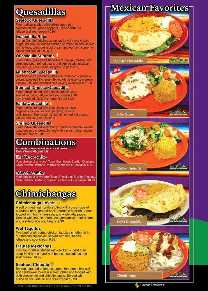 The Yellow Cactus - Louisville, KY menu_pic