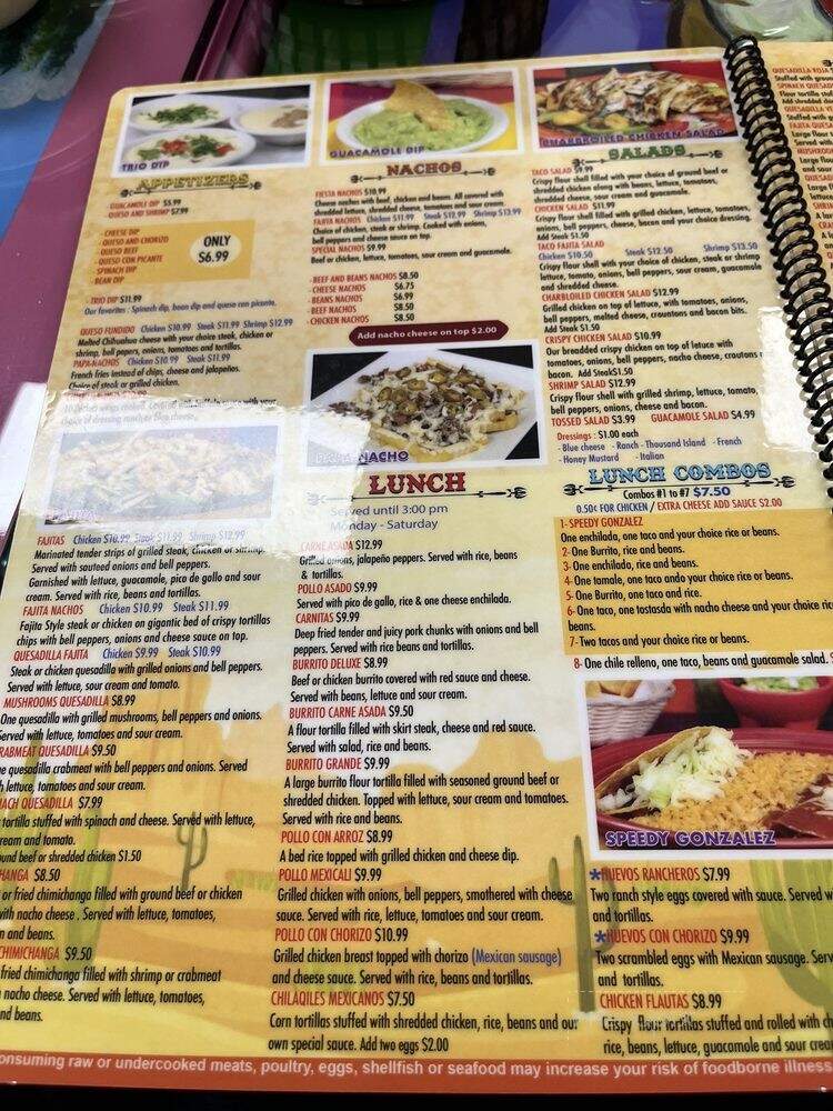 The Yellow Cactus - Louisville, KY menu_pic